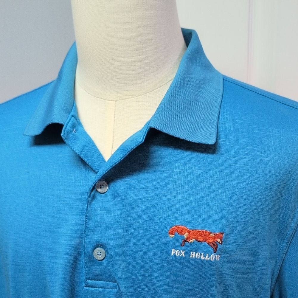 Monterey Club Dry Swing Embroidered Fox Hollow Logo Moisture Wicking Polo Size L - Picture 4 of 6